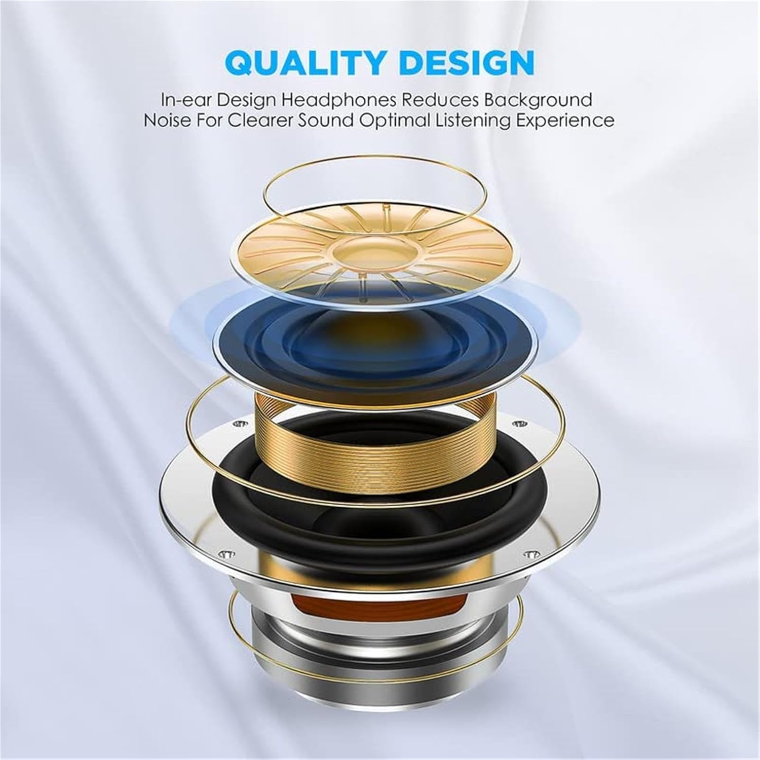 Earphones, In-Ear Headphones, Wired Earbuds, Lightweight Earphones,3.5mm Jack Noise Isolating Headset With Microphone, Compatible with for Phone iPad MP3 Samsung HuaWei Android Smartphones Laptops