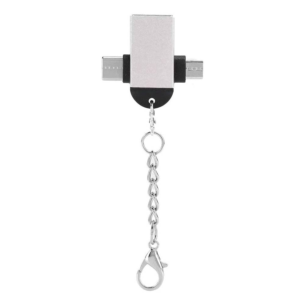 2 in 1 OTG Adapter USB 3.0 Female to Type C & Micro USB Male Connector, Dual Interface, High Speed Data Transfer, Compatible with USB Devices