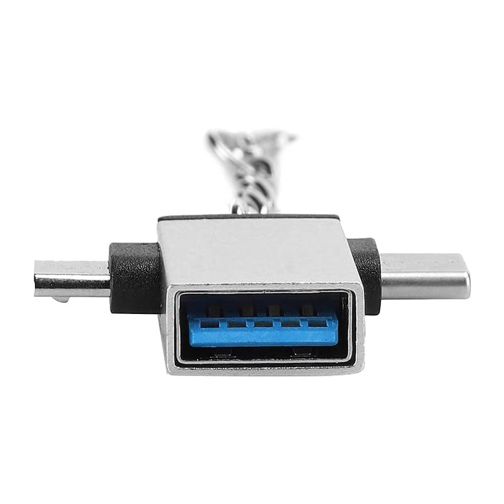 2 in 1 OTG Adapter USB 3.0 Female to Type C & Micro USB Male Connector, Dual Interface, High Speed Data Transfer, Compatible with USB Devices