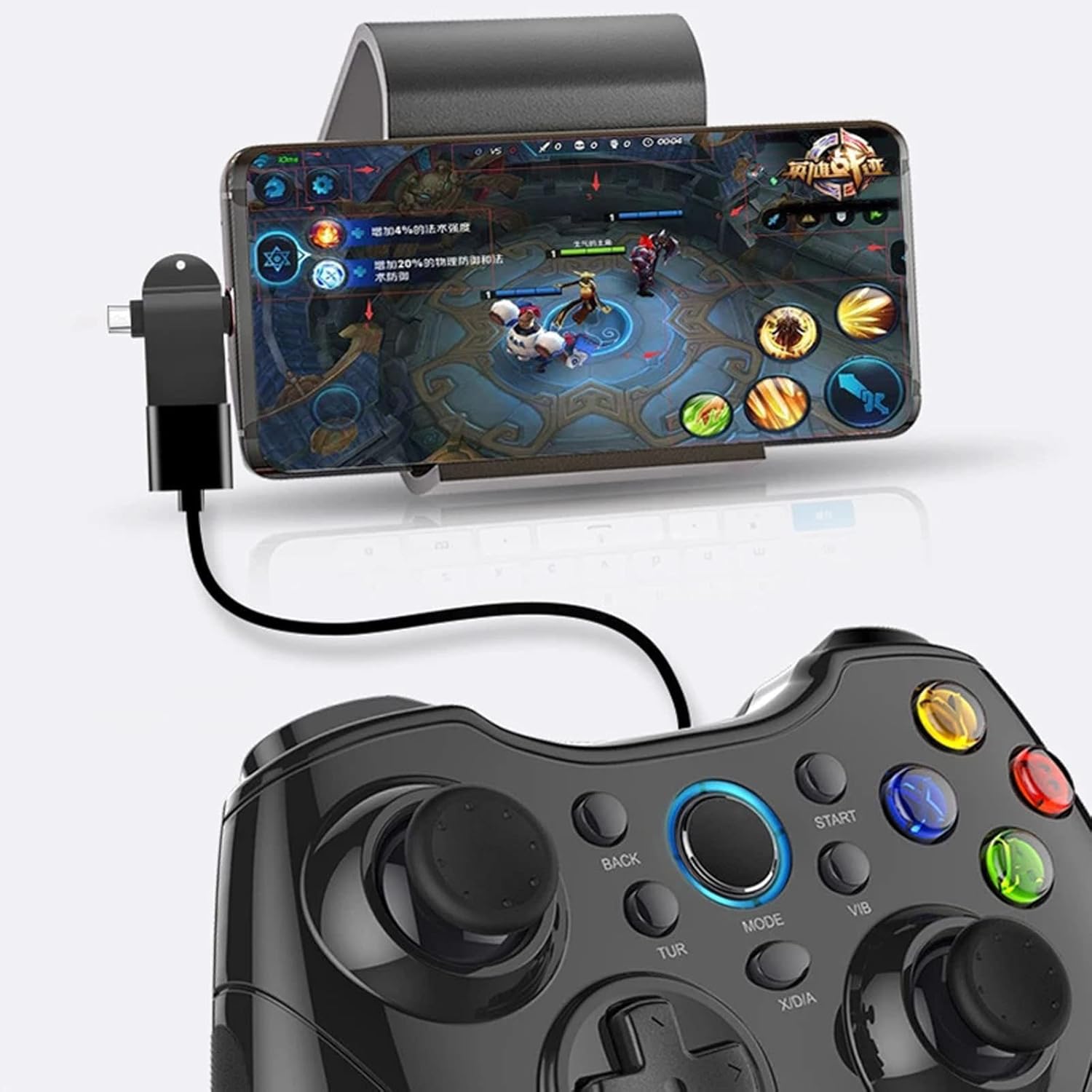 2 in 1 OTG Adapter USB 3.0 Female to Type C & Micro USB Male Connector, Dual Interface, High Speed Data Transfer, Compatible with USB Devices