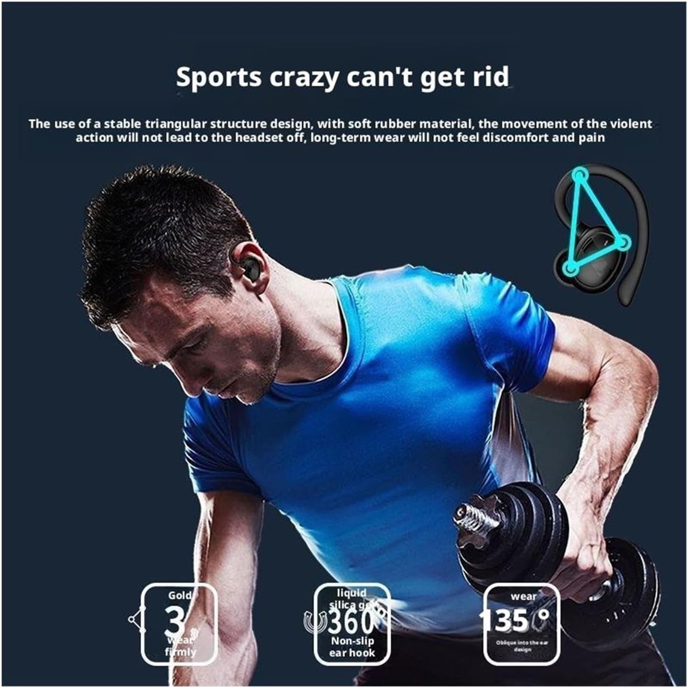 Bluetooth Headset,Wireless Bluetooth Earpiece,V5.4 Wireless Handsfree Headset with Microphone,Noise Canceling Single Ear Earphone Over Ear Earbud for Cellphones TV PC Game Work Driving