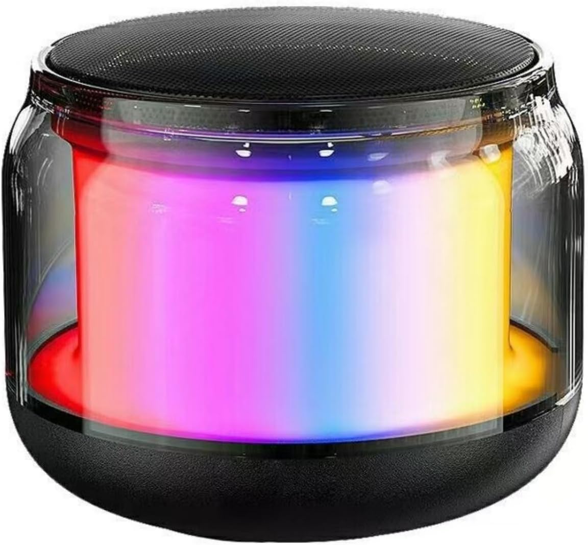 Bluetooth Mini Transparent Colorful Wireless Speaker Portable Speaker Bluetooth Wireless V5.0 with Stereo Effect Active Subwoofer for Home Party Outdoor Beach Gift for Men Women