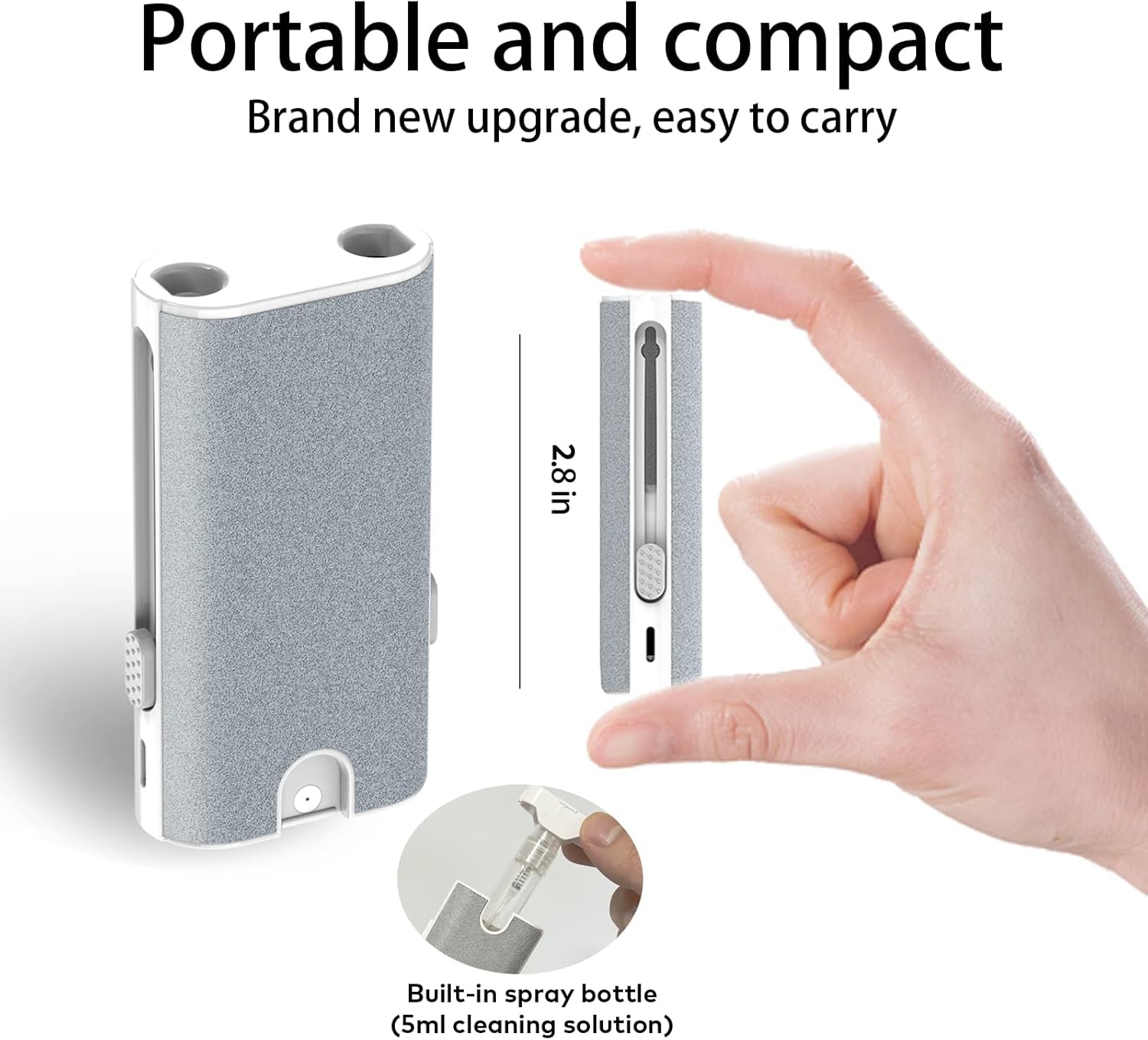 5-in-1 Electronics Cleaner Kit- Laptop Screen Cleaner kit,Multifunctional Bluetooth Earphones Cleaning Tool for iPhone Charging Port,Headphone,Earphone,Phone Speaker,Earpods