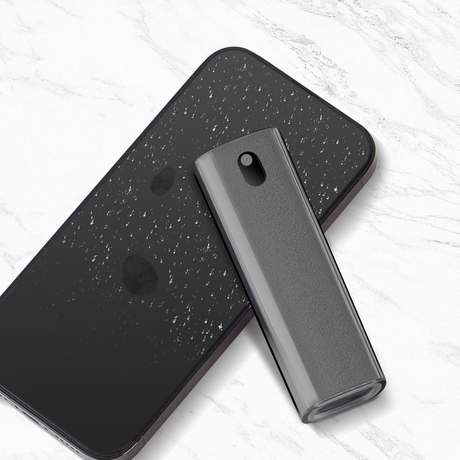 【Clearance Sale】Mini Screen Cleaner Spray – Finger Proof Screen Cleaner for Smartphones, iPads, MacBooks, Laptops, Car Screens, Touchscreens – 3 in1 Mist Cleaner, Microfiber Cloth and Protective Cover