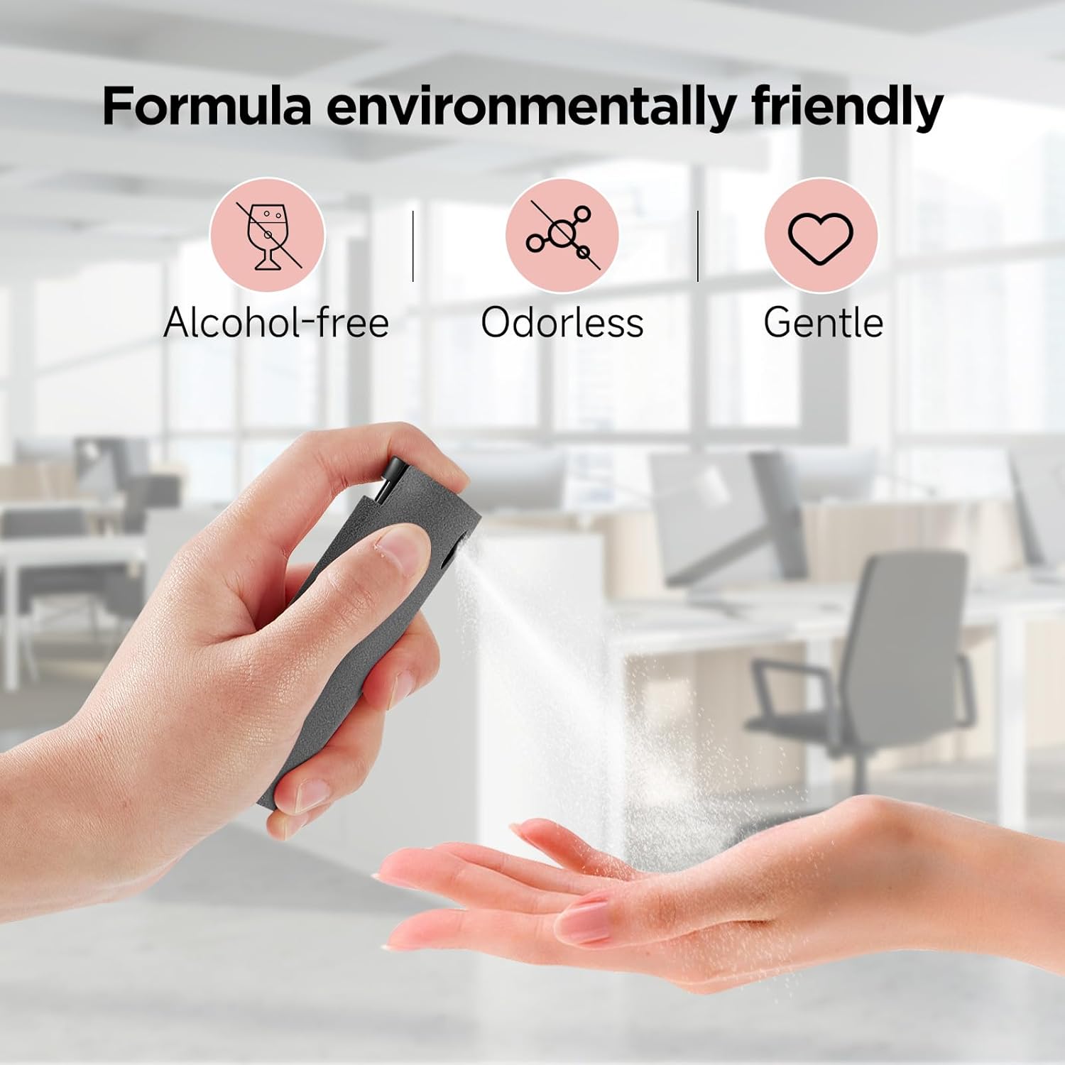 【Clearance Sale】Mini Screen Cleaner Spray – Finger Proof Screen Cleaner for Smartphones, iPads, MacBooks, Laptops, Car Screens, Touchscreens – 3 in1 Mist Cleaner, Microfiber Cloth and Protective Cover