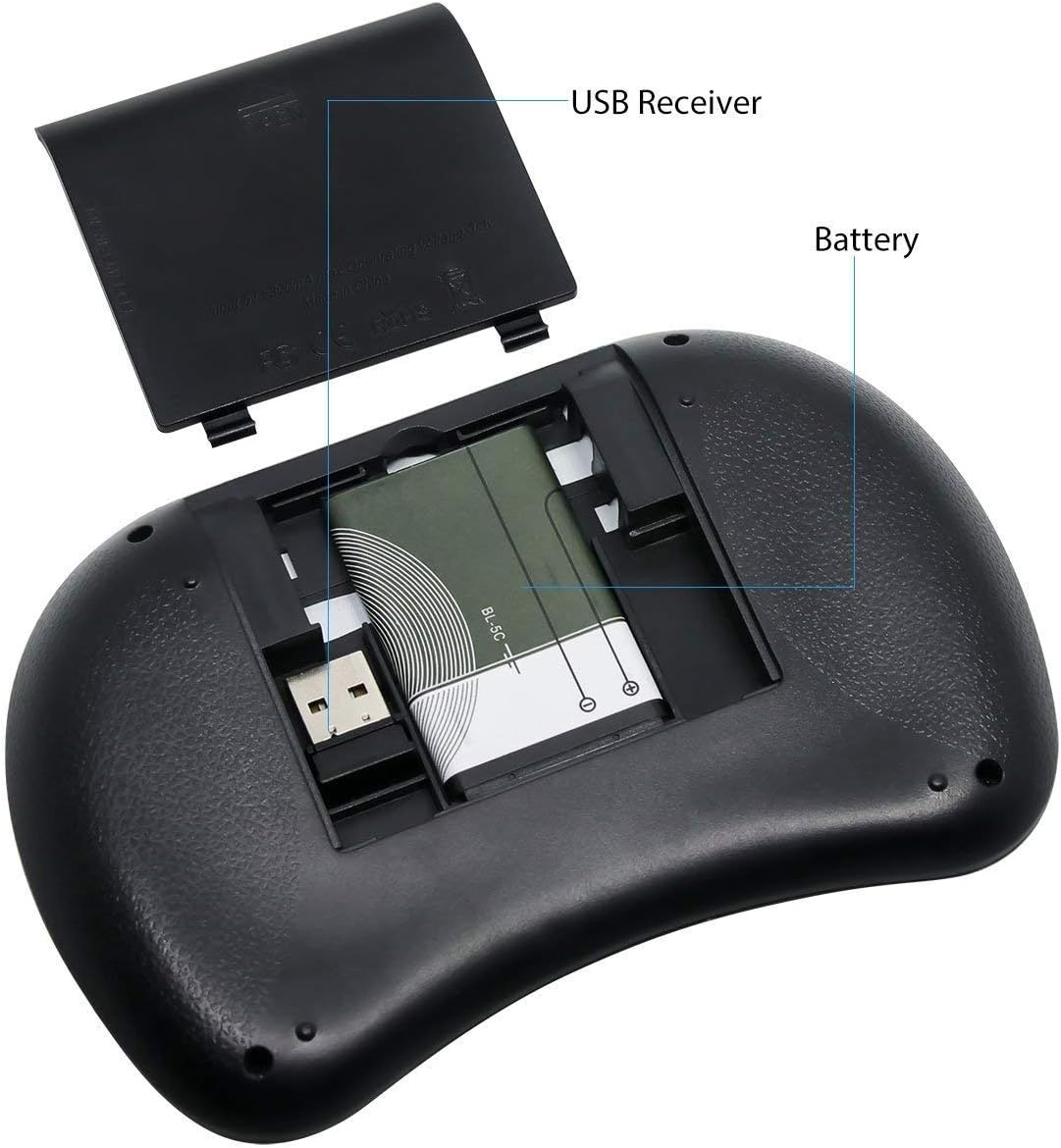 2.4G Mini Wireless Keyboard with Touchpad Mouse, Upgraded Multi BRG Backlight Memory, Portable Wireless Keyboard with USB Receiver Remote Control for Android Smart TV Box Pad Windows Mac