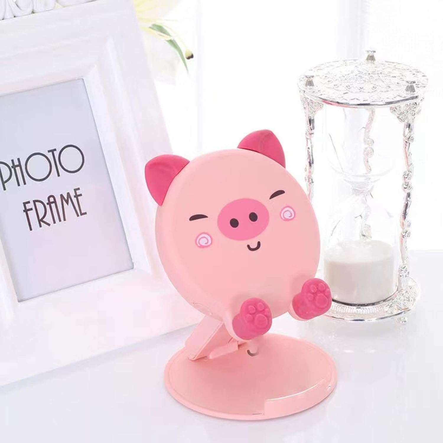Adorable Pig&Panda Phone Desktop Stand,Cute Cartoon Phone & Tablet Stand - Adjustable, Universally Compatible, Multifunctional Desktop Holder for Seamless Browsing and Viewing Experience