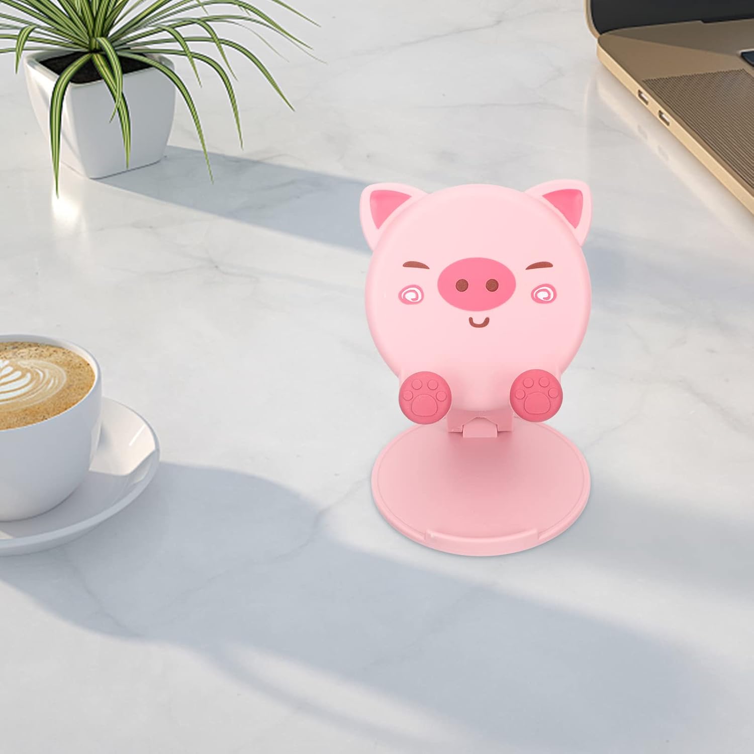 Adorable Pig&Panda Phone Desktop Stand,Cute Cartoon Phone & Tablet Stand - Adjustable, Universally Compatible, Multifunctional Desktop Holder for Seamless Browsing and Viewing Experience