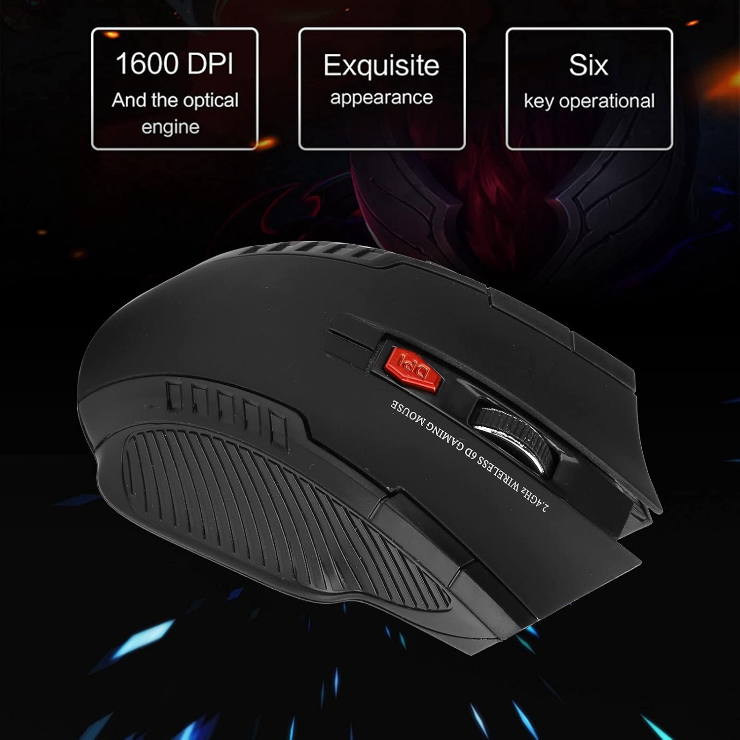 2.4GHz Wireless Optical Mouse Game Mice with USB Receiver Mouse for PC Office Laptops