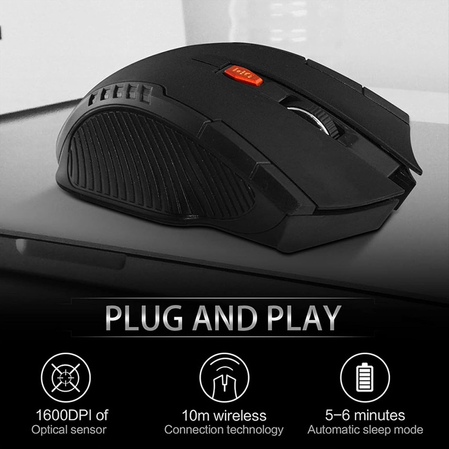 2.4GHz Wireless Optical Mouse Game Mice with USB Receiver Mouse for PC Office Laptops