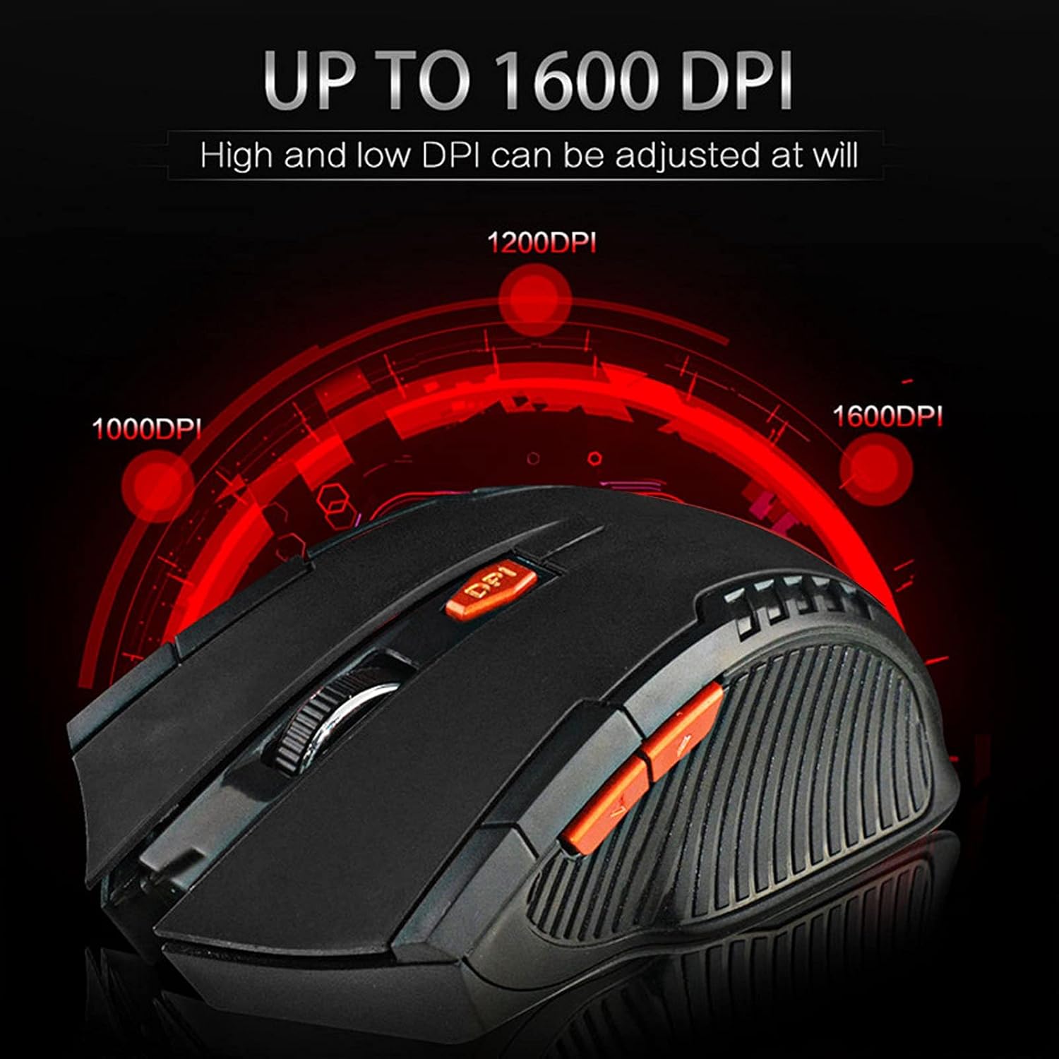 2.4GHz Wireless Optical Mouse Game Mice with USB Receiver Mouse for PC Office Laptops