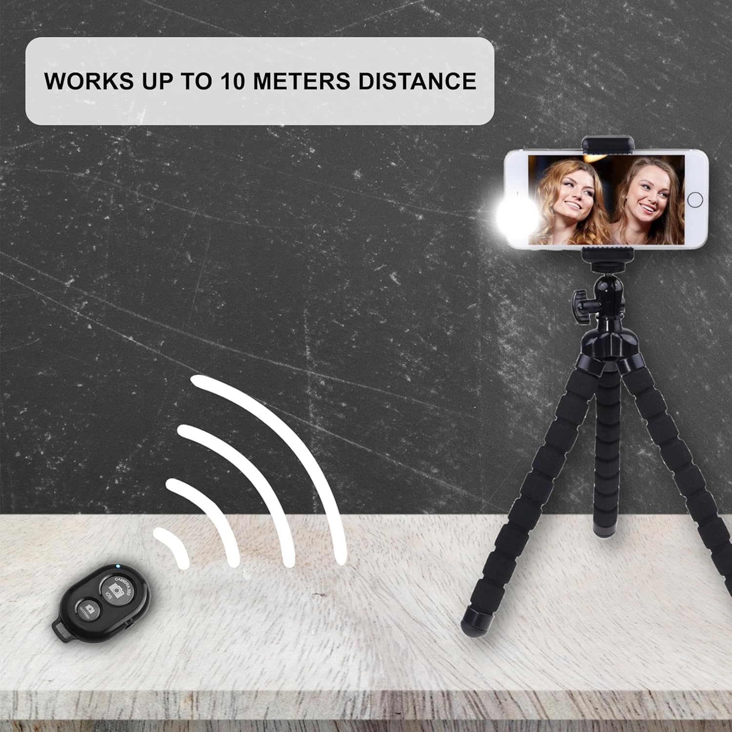 【Clearance Sale】Wireless Camera Remote Control - Wireless Remote for iPhone & Android Phones iPad iPod Tablet, Clicker for Photos & Videos