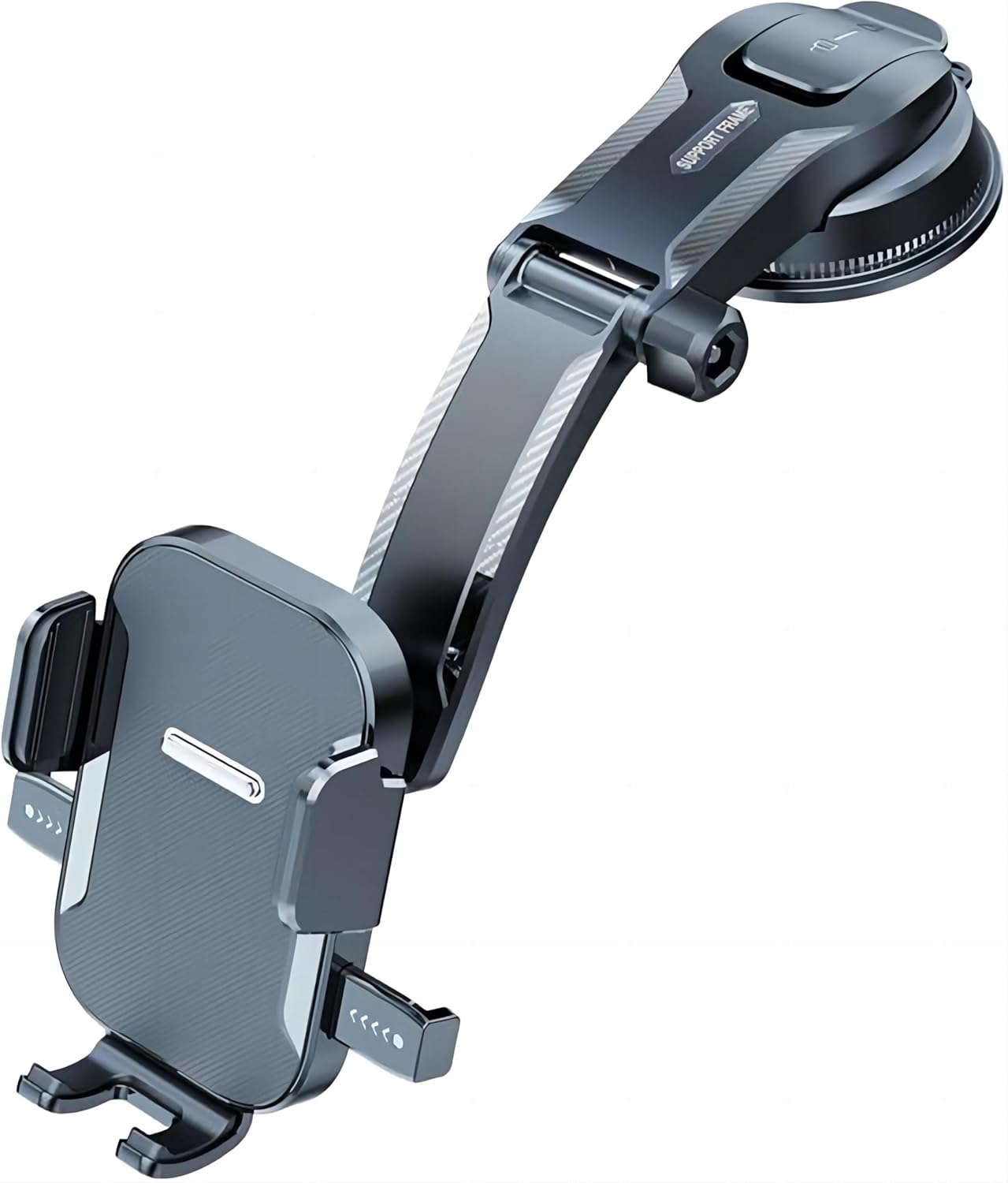 Upgraded Car Phone Holder - Adjustable Arm with Ergonomic Grip, Strong Suction Cup And Elliptical Design, Compatible with iPhone, Samsung, Android Smartphones, General Motors, Fashion Accessories