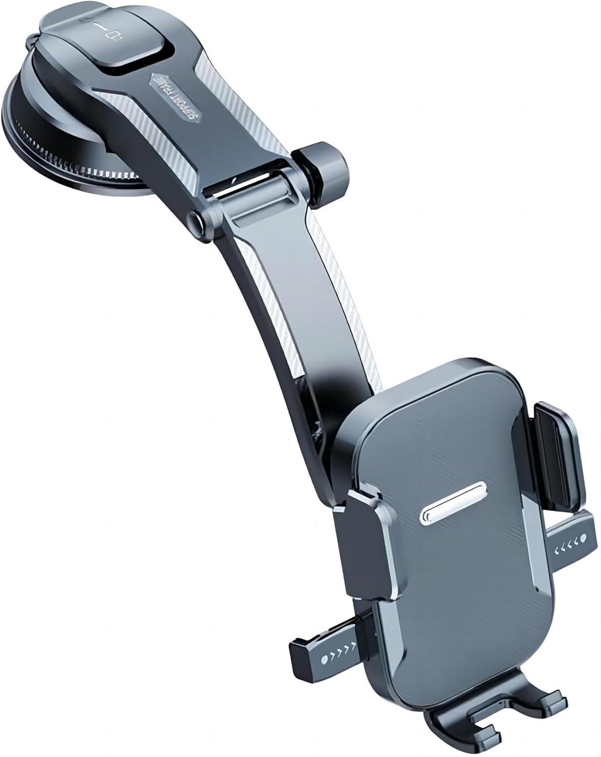 Upgraded Car Phone Holder - Adjustable Arm with Ergonomic Grip, Strong Suction Cup And Elliptical Design, Compatible with iPhone, Samsung, Android Smartphones, General Motors, Fashion Accessories