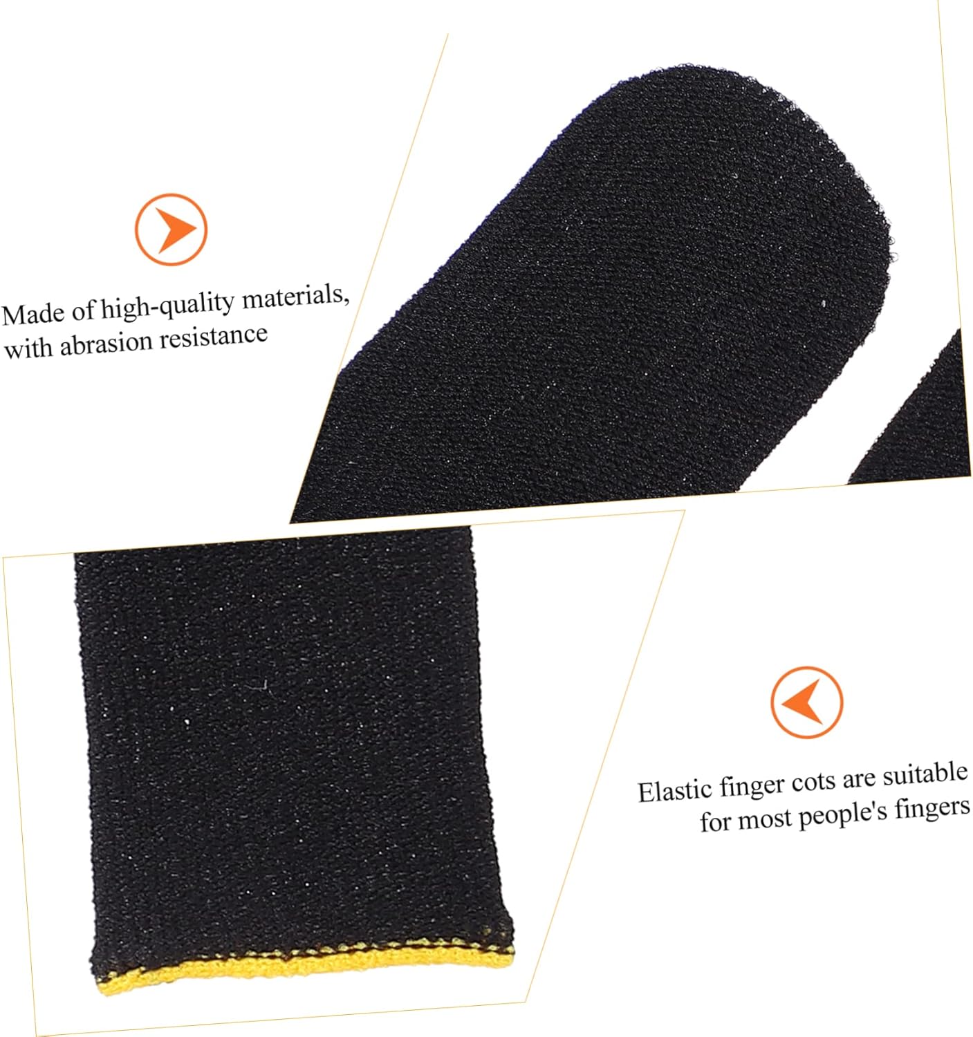 10pcs Gamer Finger Sleeves Carbon Compression Support Thumb Gloves Touchscreen Finger Cover Anti Sweat Mobile Phone Tablet Gaming Stabilizer for All Touchscreen Devices