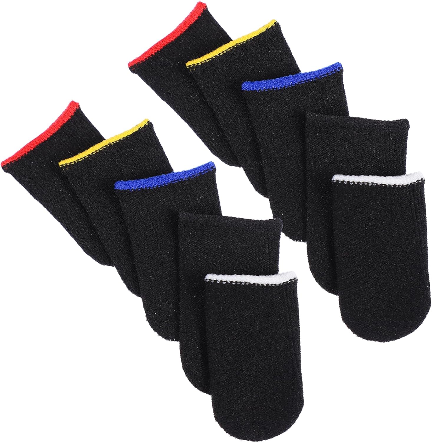 10pcs Gamer Finger Sleeves Carbon Compression Support Thumb Gloves Touchscreen Finger Cover Anti Sweat Mobile Phone Tablet Gaming Stabilizer for All Touchscreen Devices