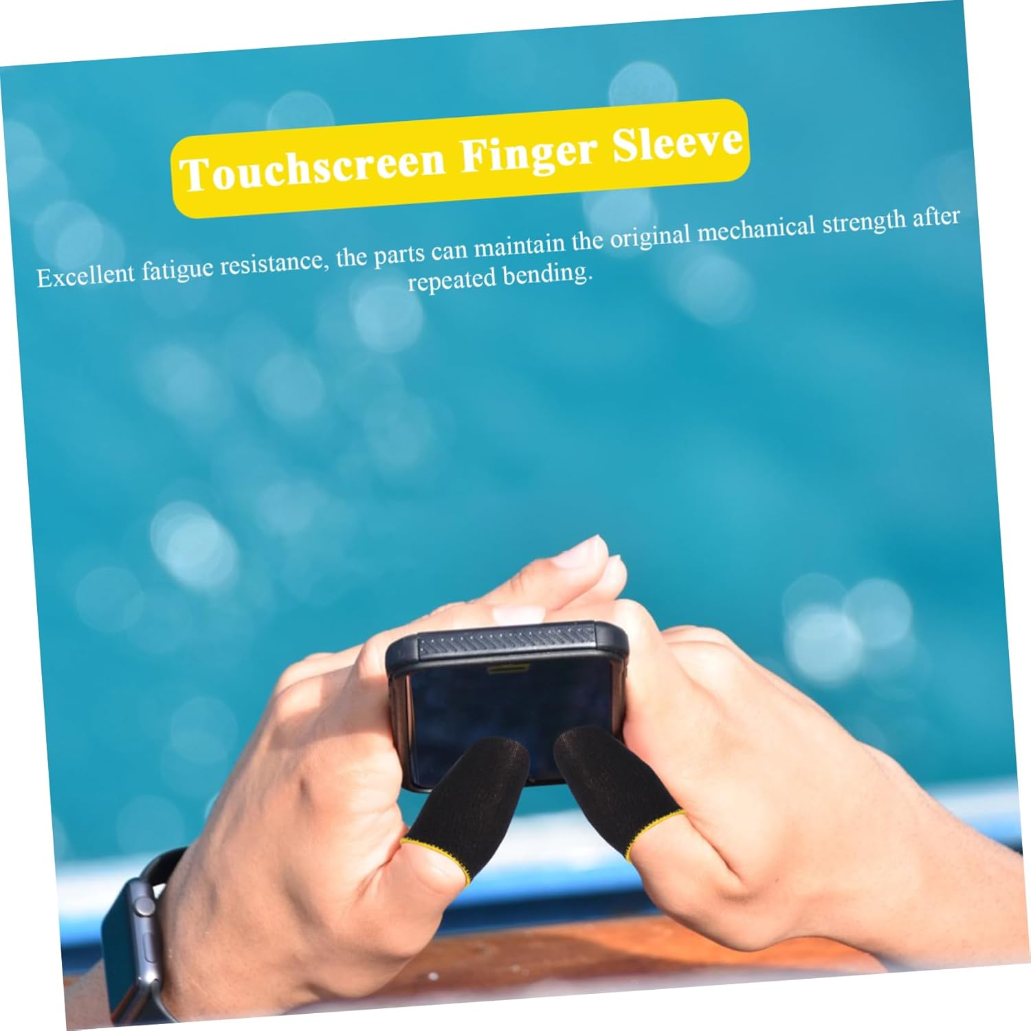 10pcs Gamer Finger Sleeves Carbon Compression Support Thumb Gloves Touchscreen Finger Cover Anti Sweat Mobile Phone Tablet Gaming Stabilizer for All Touchscreen Devices