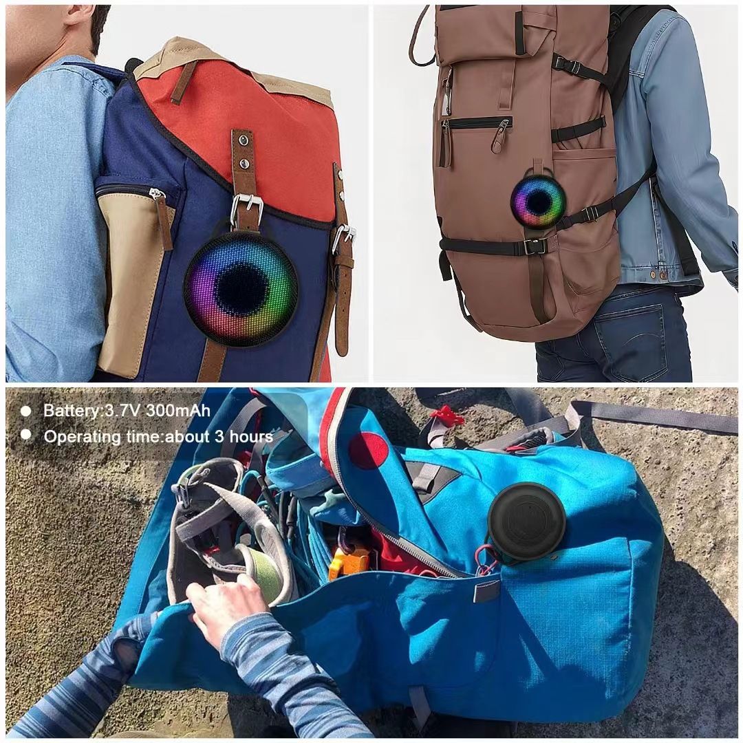 Portable Wireless Speaker, Outdoor Sports Lanyard Wireless Speaker, USB Rechargeable Black Speaker, Playback Time Of 2 Hours, 3.7V/400mAh Battery 5.0 Wireless Version, Suitable For Parties, Bathrooms