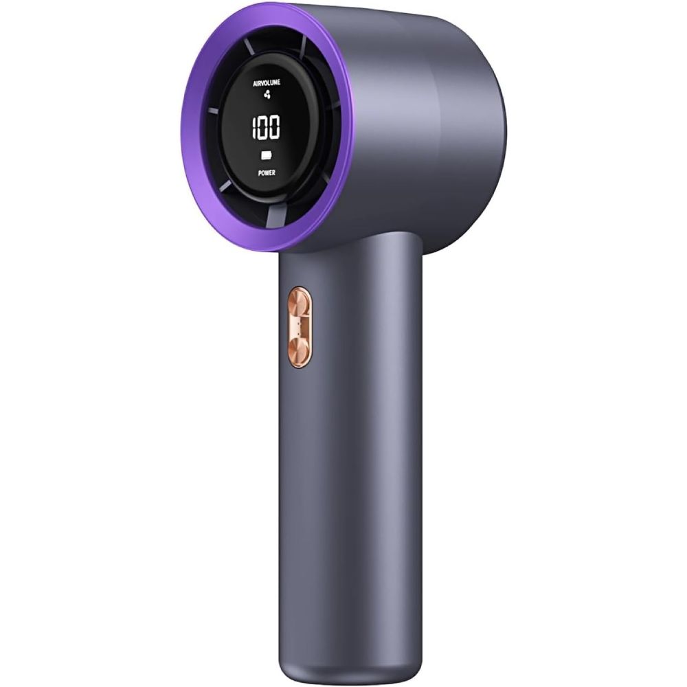 Handheld Portable Turbo Fan, Speed 1-199 Adjustable, 5H Cooling Time, Digital Display, 3000mAh Rechargeable Battery, Personal Fan for Outdoor/Home/Travel/Office