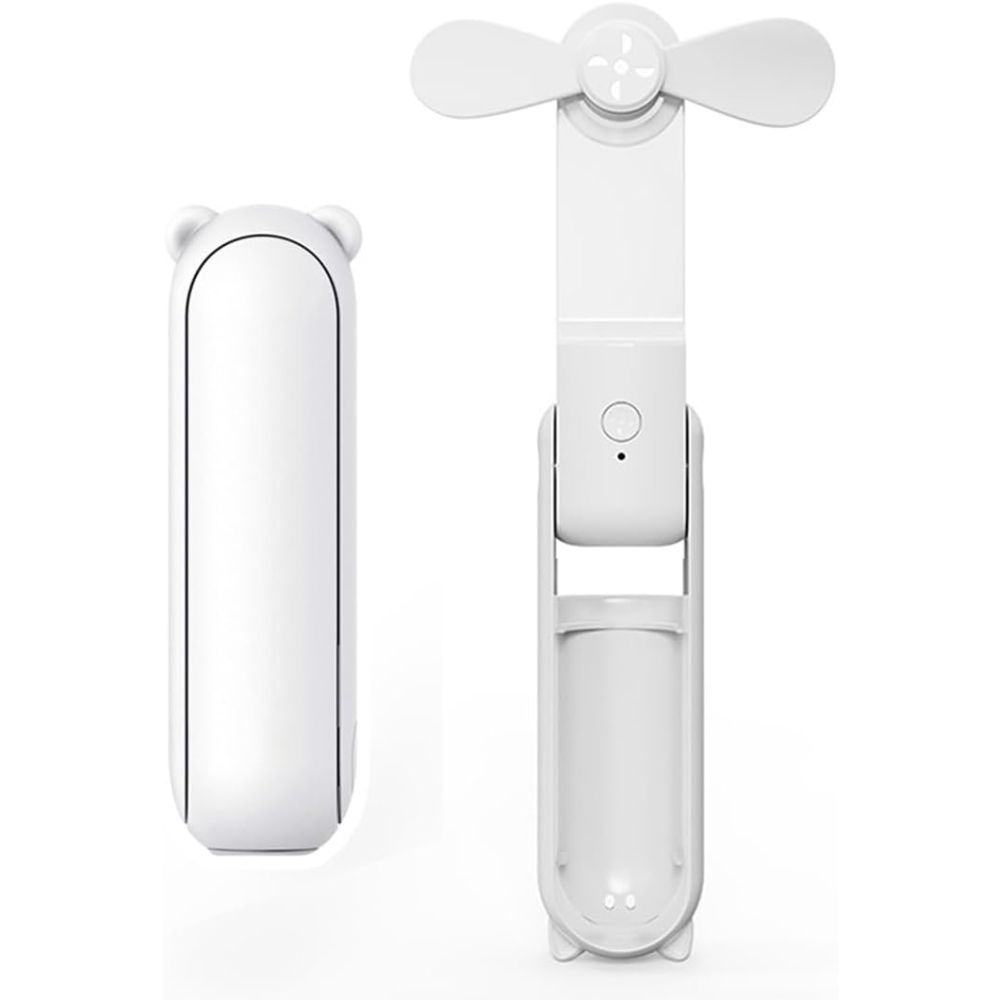 【Final Clearance】Hand Held Fan, Portable USB Rechargeable Mini Handheld Cooling Device, Folding Design, 2000 mAh Battery for Home Travel Outdoor