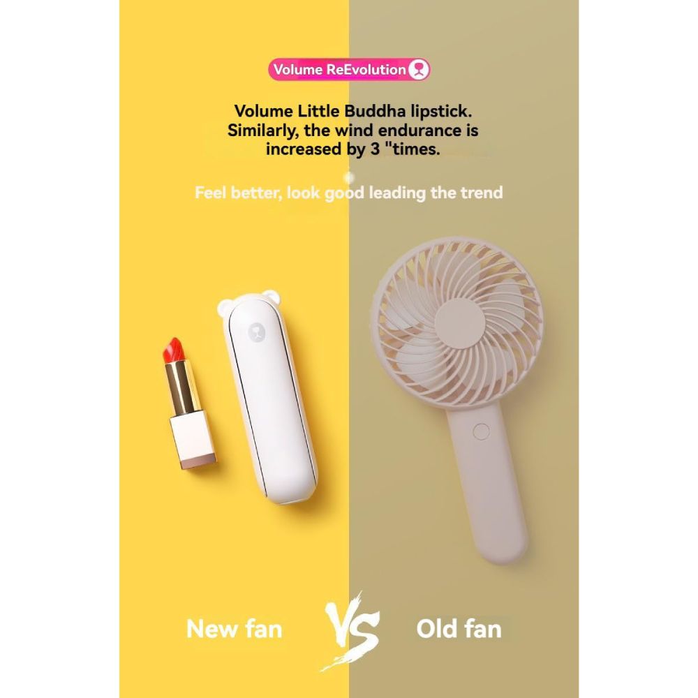 【Final Clearance】Hand Held Fan, Portable USB Rechargeable Mini Handheld Cooling Device, Folding Design, 2000 mAh Battery for Home Travel Outdoor