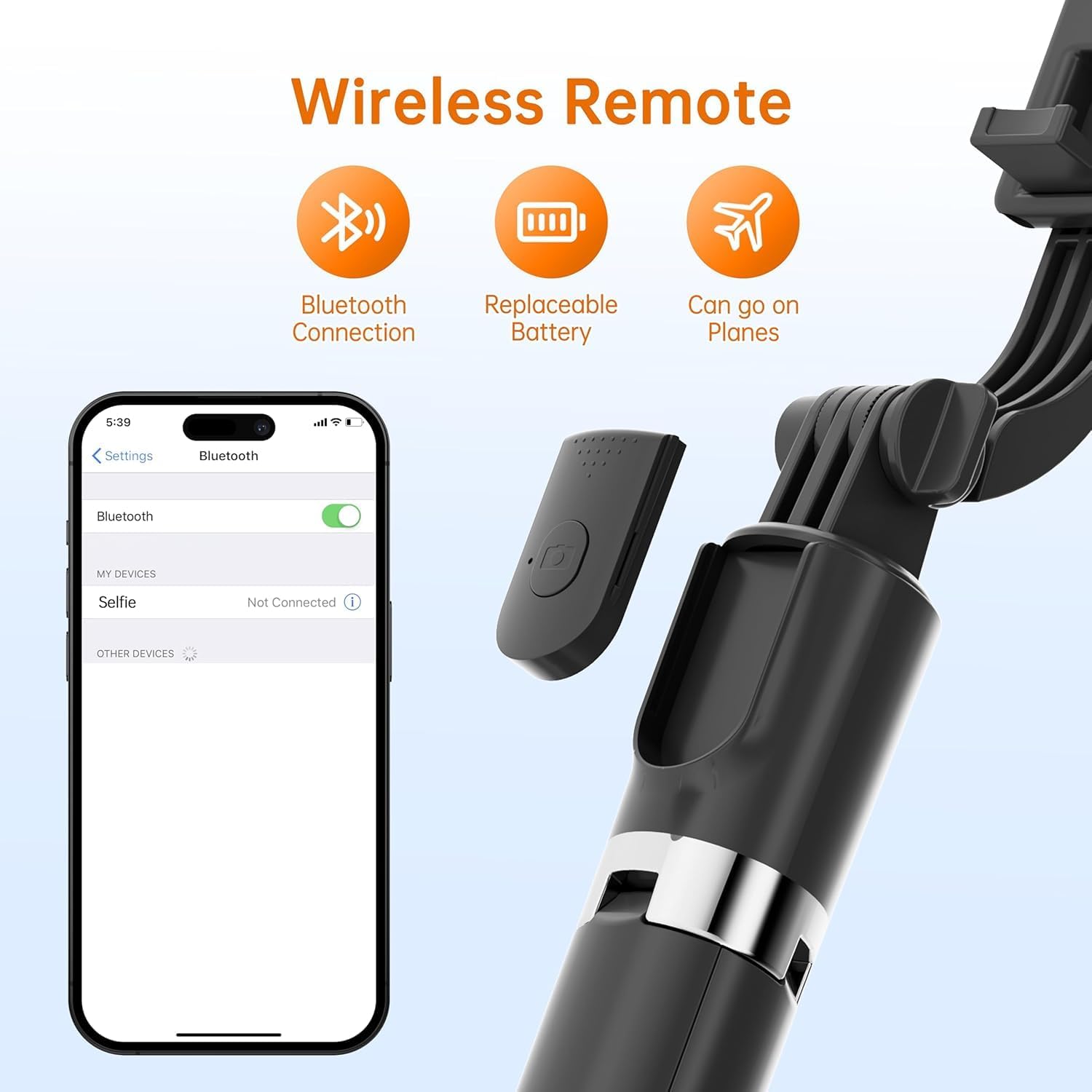 170cm Phone Tripod,Tripod with Fill Light and Remote,Aluminum Selfie Stick Phone Stand Compatible with Cell Phone/Camera/Ring Light/DJI/GoPro