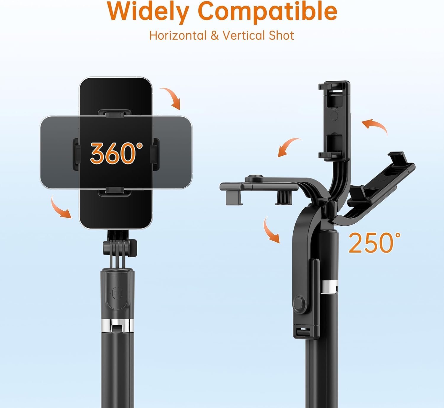170cm Phone Tripod,Tripod with Fill Light and Remote,Aluminum Selfie Stick Phone Stand Compatible with Cell Phone/Camera/Ring Light/DJI/GoPro