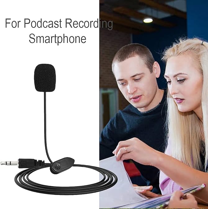 【Final Clearance】3.5MM PC Hands Free Microphone, Professional Recording Condenser Microphone Compatible with PC, Laptop, Singing,Voice Recording,YouTube,Skype,Gaming