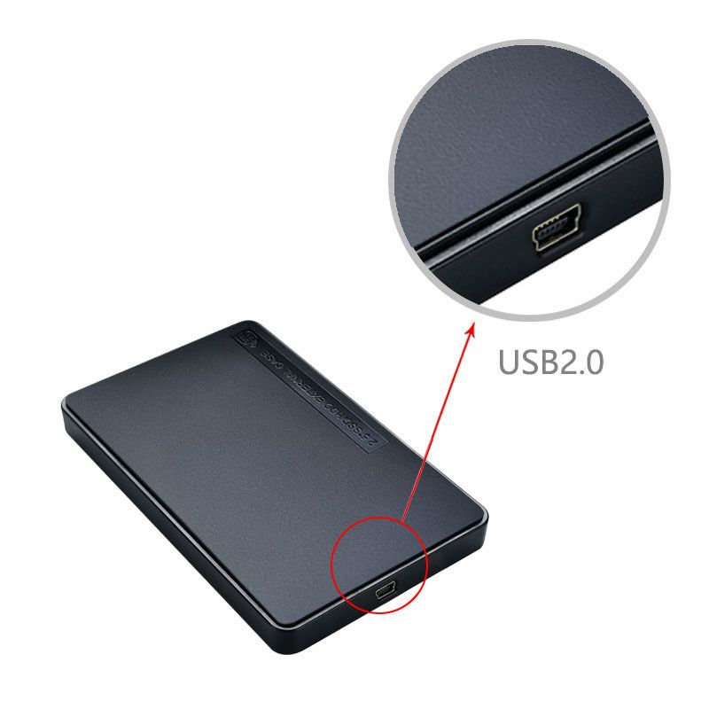 2.5-Inch IDE Parallel Port Mobile Hard Disk Box, USB 2.0 Portable High-Speed Hard Disk Box with External Storage,Suitable for PC Notebook Computers(No Screws)