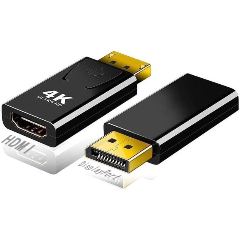 4K DisplayPort to HDMI Adapter 1-Pack,Gold Plated Uni-Directional Display Port DP to HDMI Passive Adapter Compatible for HP, HDTV, AMD, NVIDIA,Dell, GPU,Projector, PC,Desktop