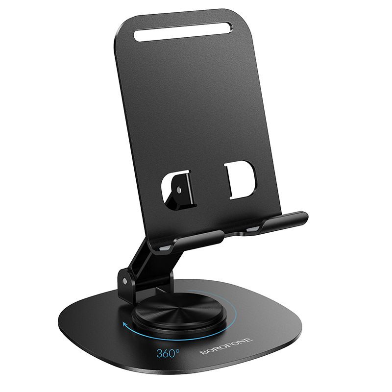 【Final Clearance】Adjustable Cell Phone Stand,360 Rotating Foldable Desktop Cellphone Stand with Anti-Slip Base Portable Phone Holder for iPhone 16 15 14 13 Pro Max, All Smart Phones, iPad