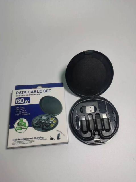 USB to USB-C Adapter Cable Kit With Multiple OTG Adapters for Type C/A/Micro/Lightning, SIM Extractor, SIM Slot, Phone Holder