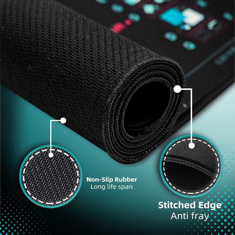 【Final Clearance】Large Gaming Mouse Pad Desk Mat Office Software Excel Shortcuts Mousepad with Personalized Design Extended Size 80 X 30cm