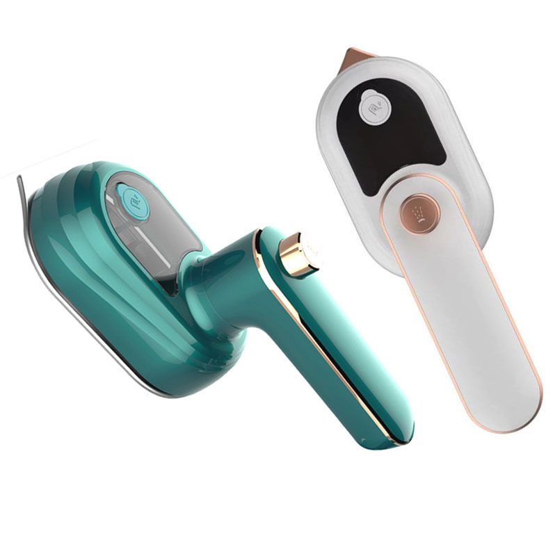 Clothes iron mini steam Portable Hanging Ironing Machine Folded Mini Steam Garment Steamer for Home Travel Business (Green)