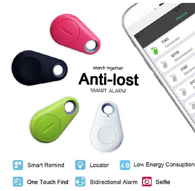 Smart Bluetooth GPS Tracker Key Locator Pet Anti-Lost Tag Sensor Device With Bluetooth For Kids Wallets Luggage Suitcases