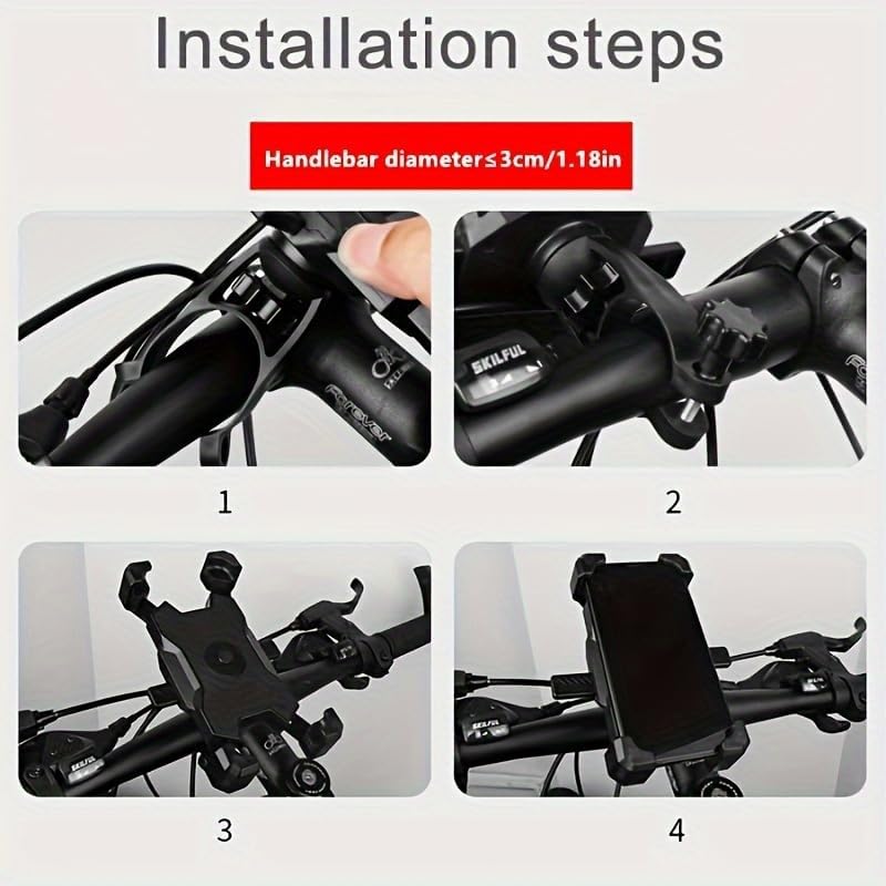 【Promotion】
Motorcycle Phone Mount, 1s Auto Lock and Quick Release Phone Holder for  for 4.8-6.8 inch Cell Phone