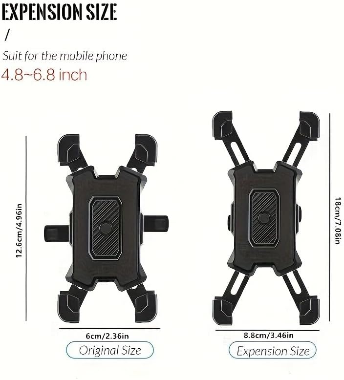【Promotion】
Motorcycle Phone Mount, 1s Auto Lock and Quick Release Phone Holder for  for 4.8-6.8 inch Cell Phone