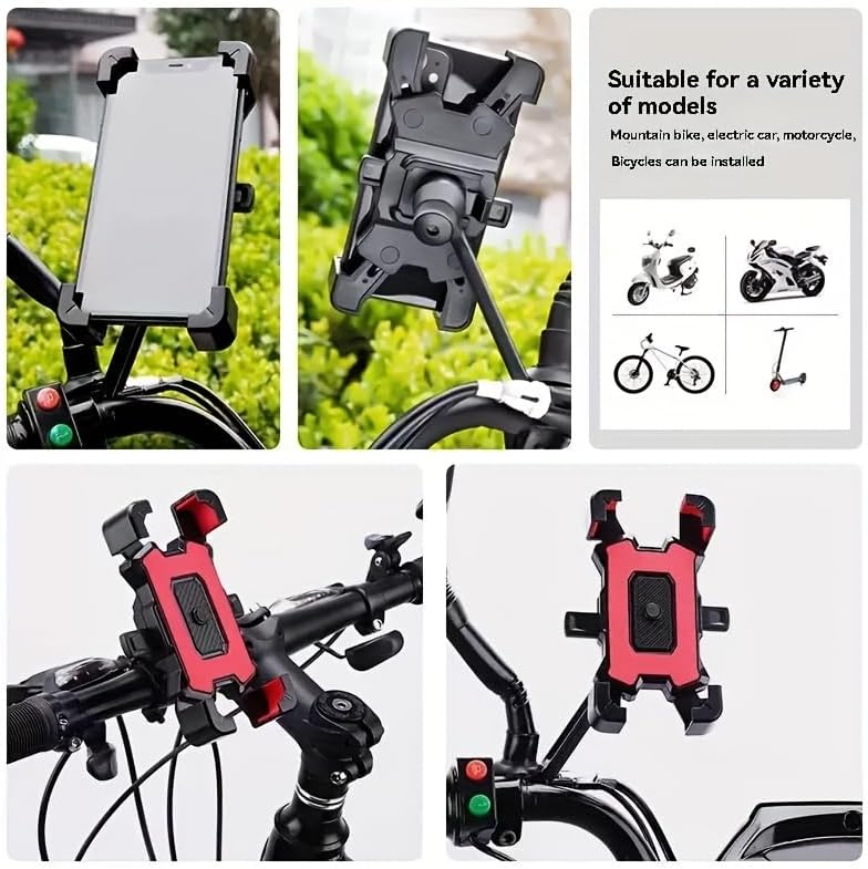 【Promotion】
Motorcycle Phone Mount, 1s Auto Lock and Quick Release Phone Holder for  for 4.8-6.8 inch Cell Phone