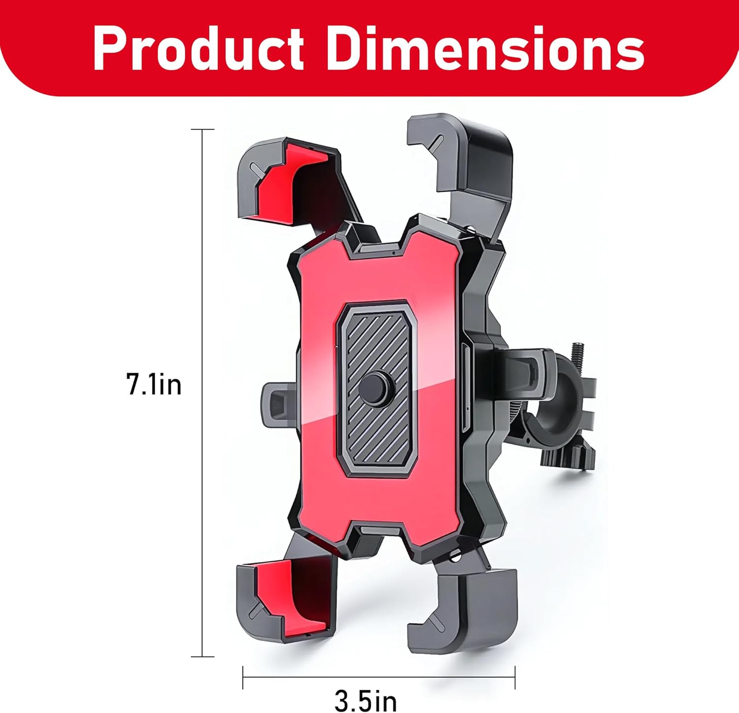 【Promotion】
Motorcycle Phone Mount, 1s Auto Lock and Quick Release Phone Holder for  for 4.8-6.8 inch Cell Phone
