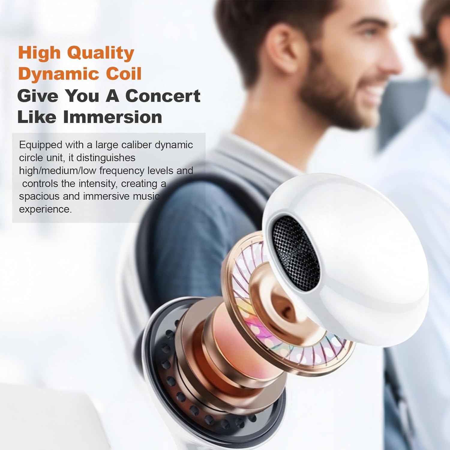 Earphones, In-Ear Headphones, Wired Earbuds, Lightweight Earphones,3.5mm Jack Noise Isolating Headset With Microphone, Compatible with for Phone iPad MP3 Samsung HuaWei Android Smartphones Laptops