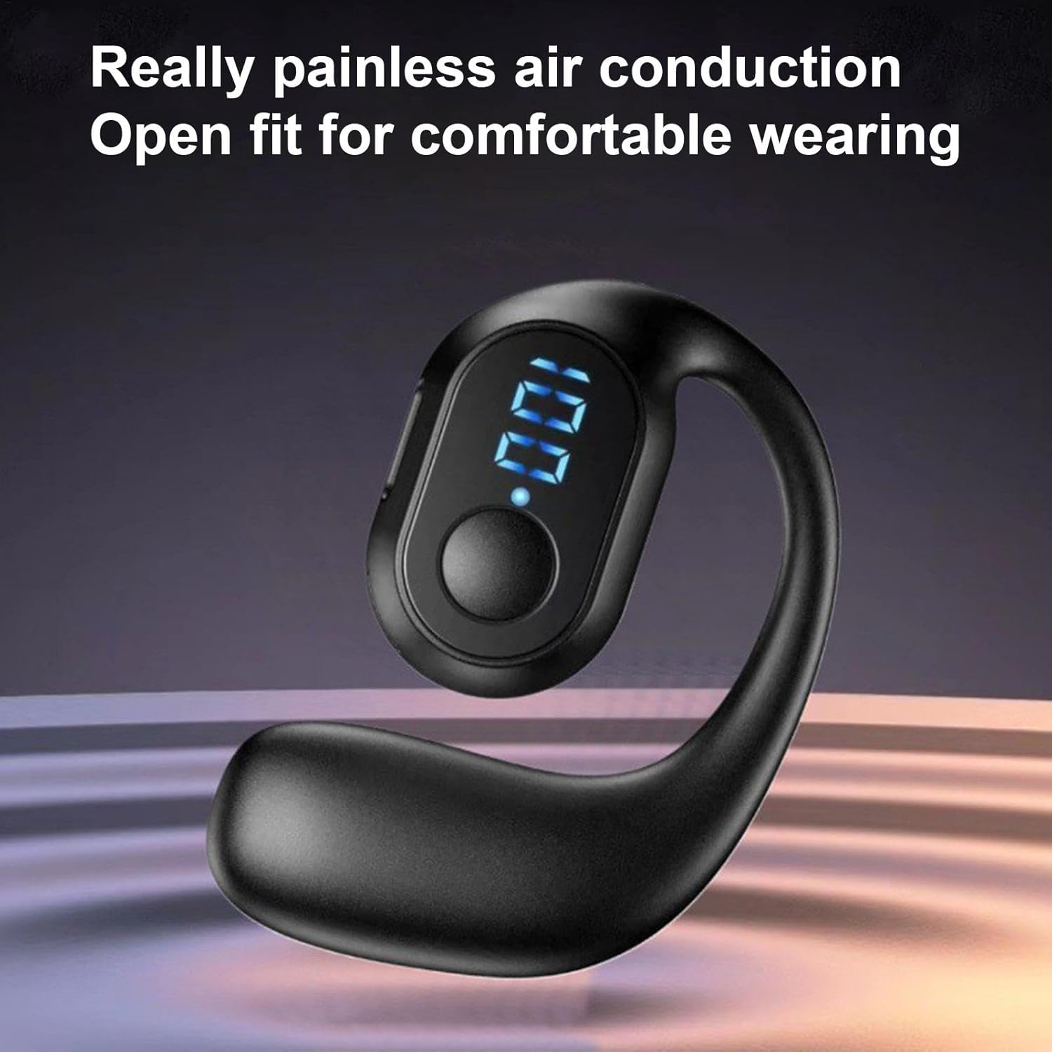 Bluetooth Headset,Wireless Bluetooth Earpiece,V5.4 Wireless Handsfree Headset with Microphone,Noise Canceling Single Ear Earphone Over Ear Earbud for Cellphones TV PC Game Work Driving