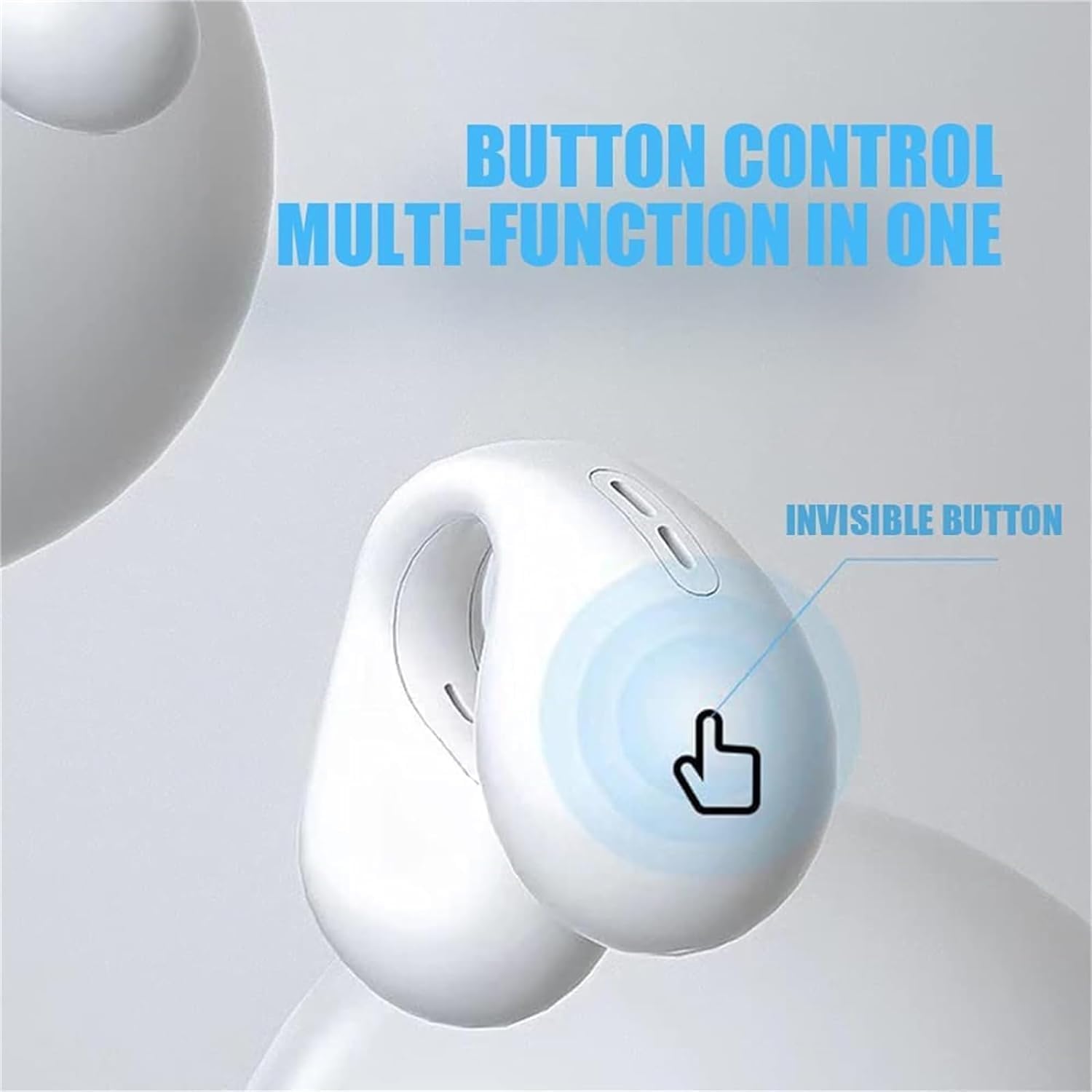 Wireless Ear Clip Bone Conduction Headphones,  Open Ear Earbuds Wireless Bluetooth Earbuds, IPX3 Waterproof Ear Hook Bluetooth Headphones After Shock Bone Air Conduction Headphones