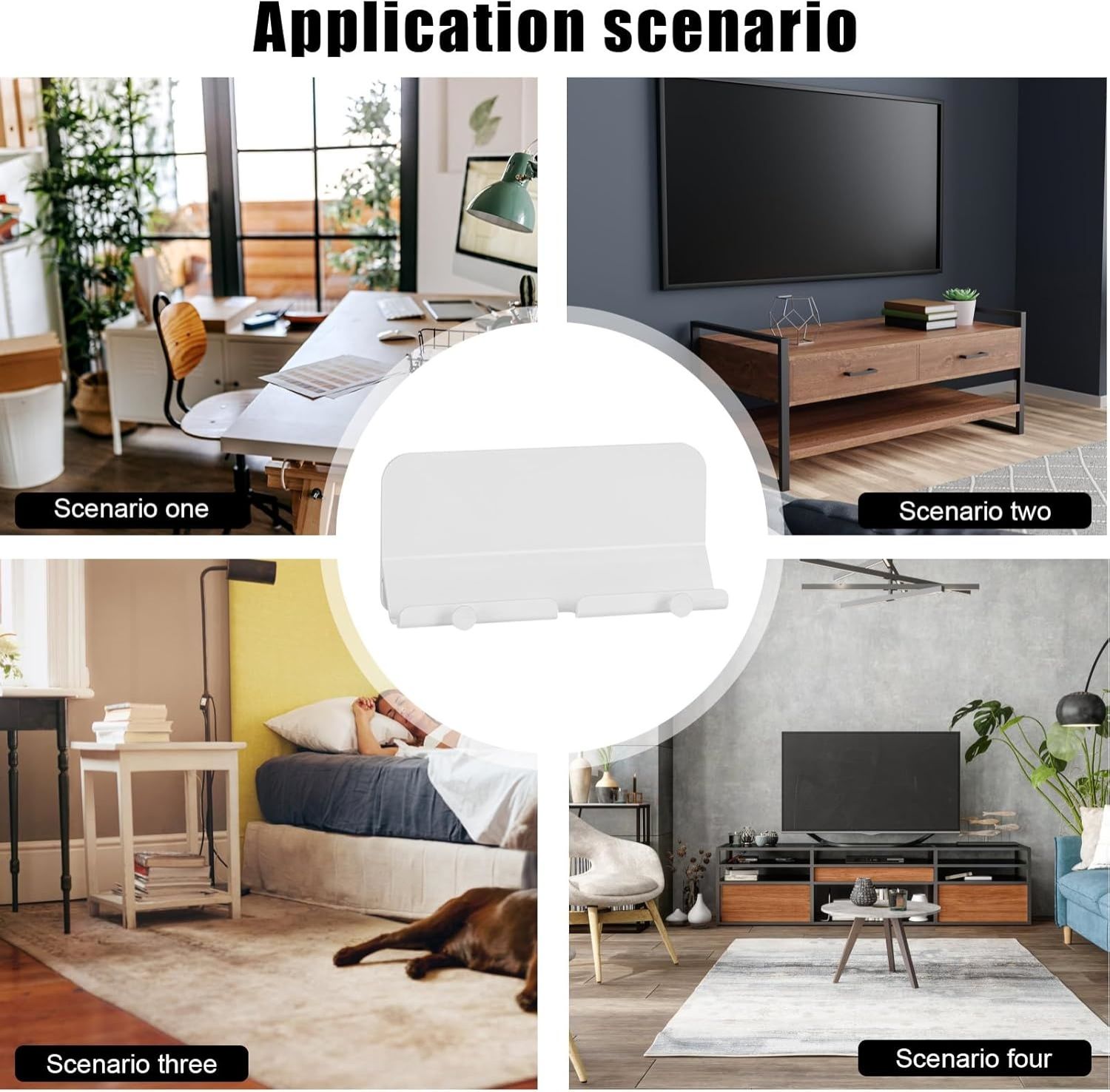 【Clearance Sale】Wall Mount Adhesive Phone Holder,Multi-Function Cell Phone Charging Brackets Holders,Hook for Living Room, Kitchen, Bathroom, Office,Compatible with Most Phones and Tablet