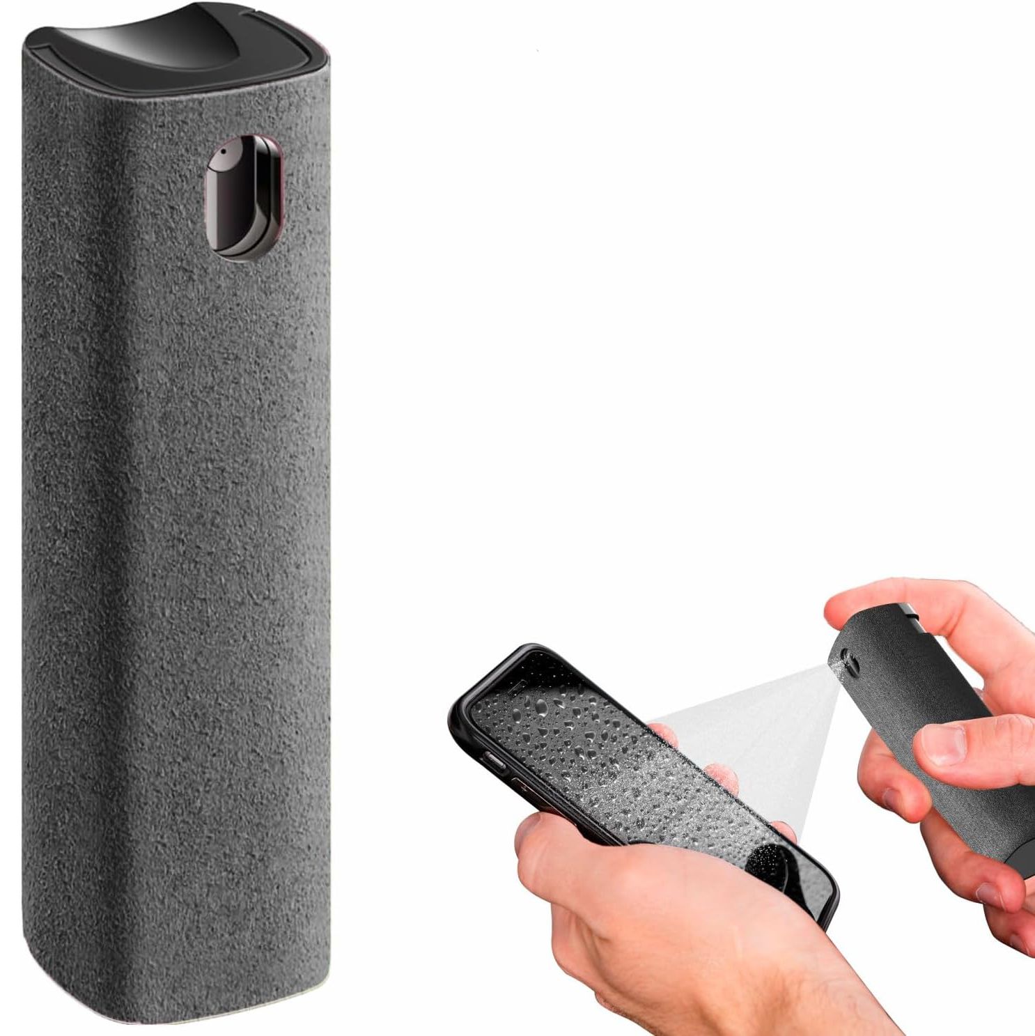 【Clearance Sale】Mini Screen Cleaner Spray – Finger Proof Screen Cleaner for Smartphones, iPads, MacBooks, Laptops, Car Screens, Touchscreens – 3 in1 Mist Cleaner, Microfiber Cloth and Protective Cover