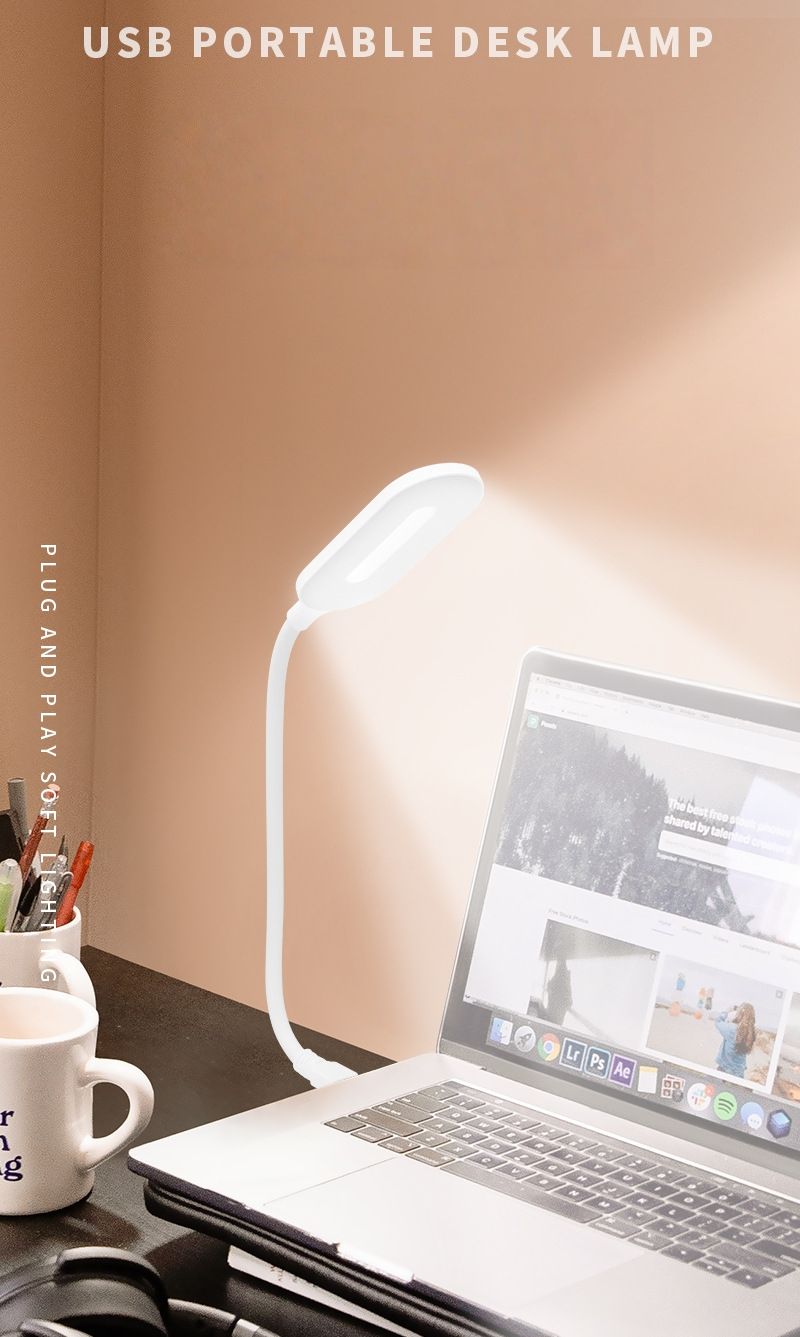 Smart Voice Control USB Light with Flexible Neck Intelligent LED Night Lamp USB Lamp for Home
