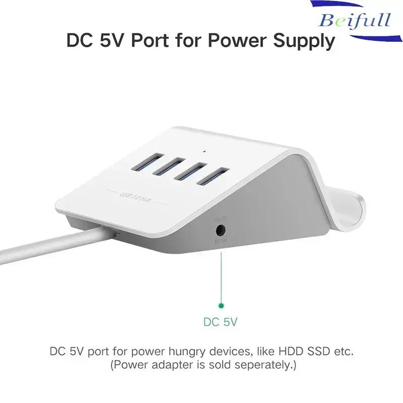 【Clearance Sale】4 Port USB Data Hub and Phone Holder, Connect Multiple Devices at Once, Portable USB Adapter Compatible With Most Laptops & Computers, Type-C Connector