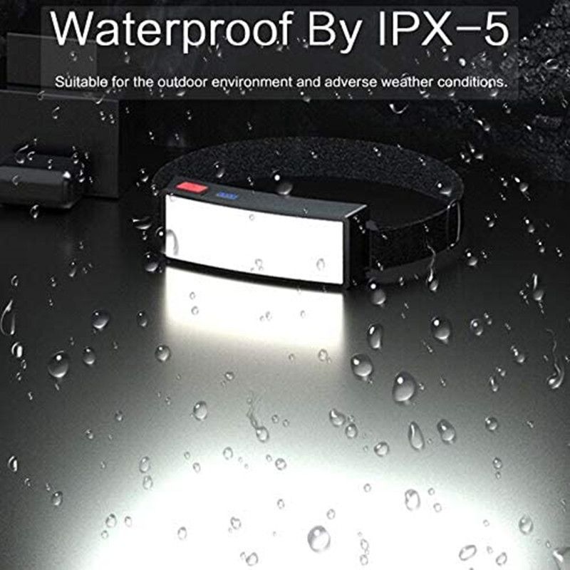 【Clearance Sale】LED Head Torch, Rechargeable COB Head Torch Super Bright Headlamps Lightweight Waterproof Headlight 3 Modes Work Light, 1000mAh Adjustable LED Headlamp for Camping, Hiking, Fishing