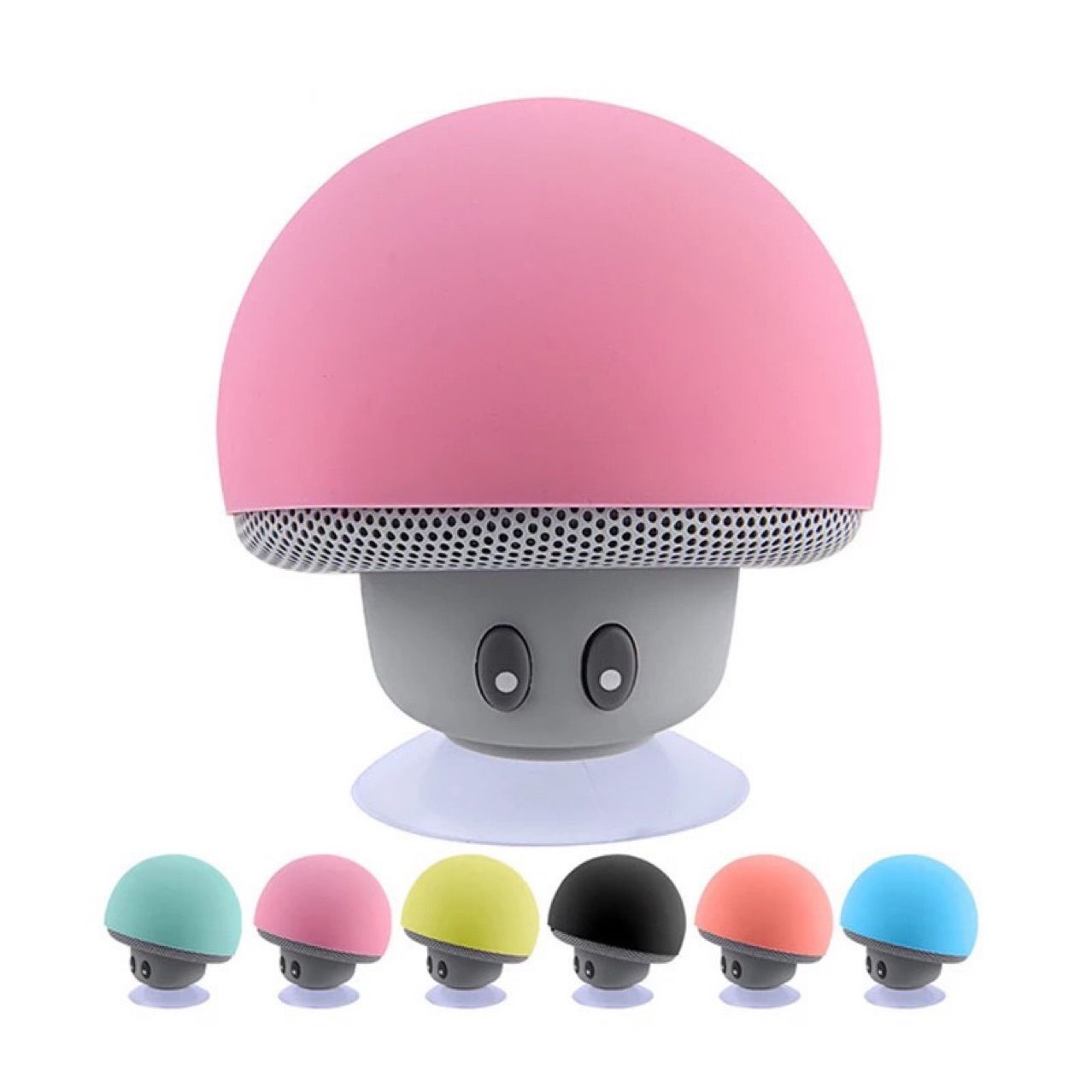 【Clearance Sale】1pc Cute Little Mushroom Head Portable Wireless Speaker, Can Be Used As A Mobile Phone Stand, Small And Delicate And Fall-Proof, Suction Cup Suction, Mini Cartoon Mushroom Head Speaker
