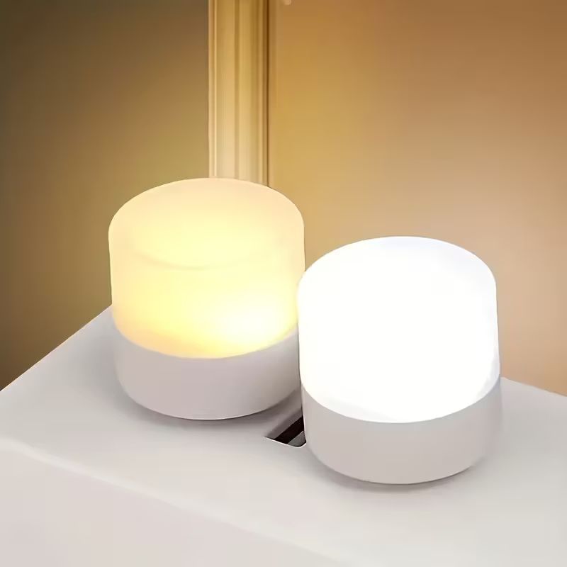 【Clearance Sale】(3-Pack) Mini USB LED Night Light, Compact Portable Design, Bedroom Sleep LED, Energy-Saving Lamp, Table Lamp, Eye-Protection Bedside Home use (Warm)
