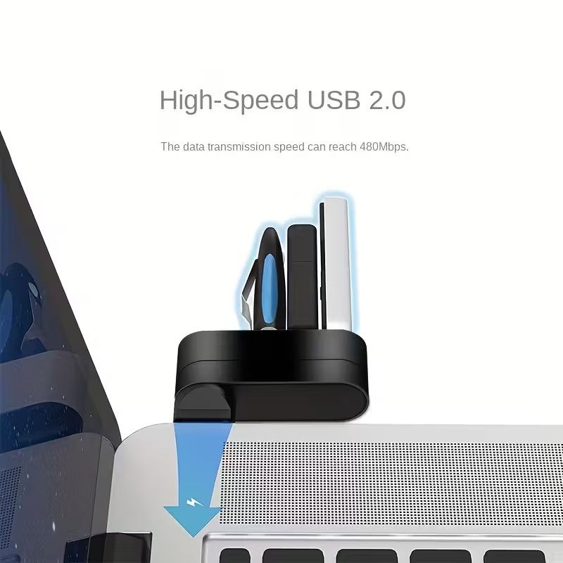 【Clearance Sale】USB Port Splitter, USB 3 Port Compact Portable Rotatable HUB, USB Hub Dock [90°/180° Degree Rotatable] for PC Laptop Notebook and More - Black